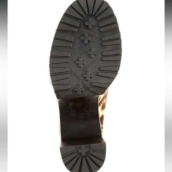 Leopard Print Faux Calf Hair Platform Loafers - Picture 4 of 6